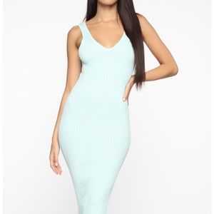 Mint blue Kali Midi dress